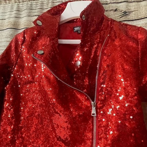JoJo Siwa Holidays Collection red sequence jacket - Picture 3 of 12